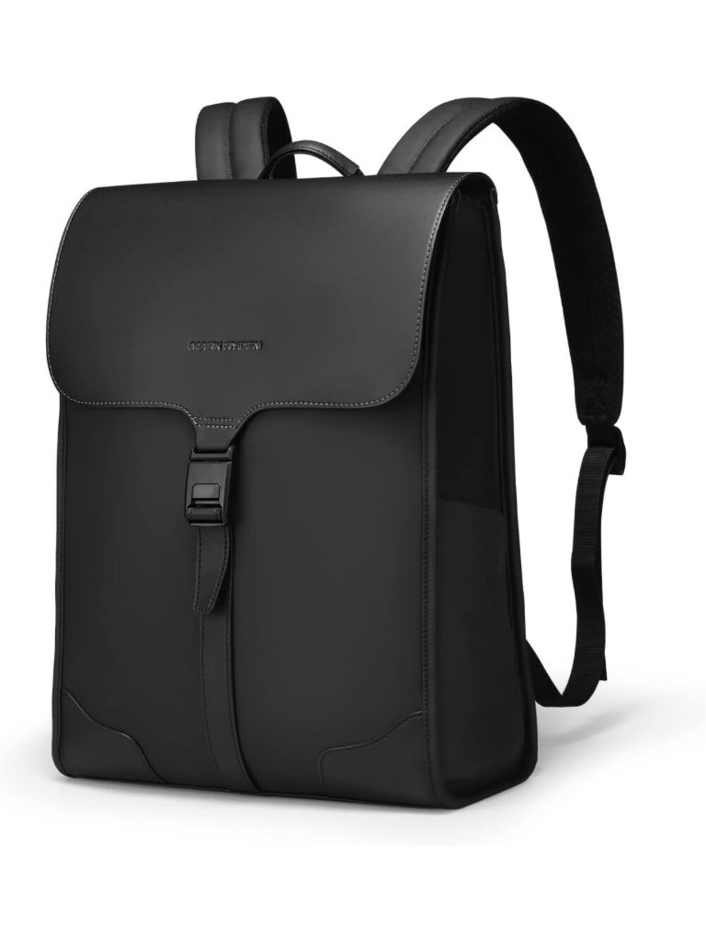 Sleek 15.6" Slim Leather Laptop Backpack for Men - Stylish & Functional Design